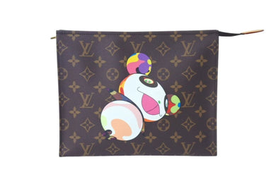新品未使用 LOUIS VUITTON ルイヴィトン LV × TM トリオ ポッシュ トワレ ポーチ M13762 モノグラム パンダ 新作 村上隆 中古 4c073875