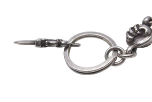 CHROME HEARTS クロムハーツ CLIP No2 BALL 3D クローボール キーチェーン 3ボール ダガー 重量約79.3g 美品 中古 4c073885