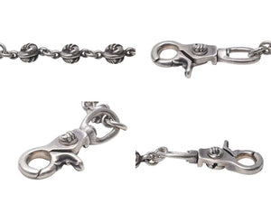 CHROME HEARTS クロムハーツ CLIP No2 BALL 3D クローボール キーチェーン 3ボール ダガー 重量約79.3g 美品 中古 4c073885