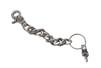 CHROME HEARTS クロムハーツ CLIP CHAIN FANCY LONG ファンシー ロングクリップ キーチェーン 8リンク ダガー 重量約85.0g 美品 中古 4c073886