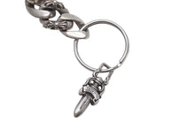Load image into Gallery viewer, CHROME HEARTS クロムハーツ CLIP CHAIN FANCY LONG ファンシー ロングクリップ キーチェーン 8リンク ダガー 重量約85.0g 美品 中古 4c073886