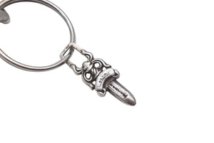 CHROME HEARTS クロムハーツ CLIP CHAIN FANCY LONG ファンシー ロングクリップ キーチェーン 8リンク ダガー 重量約85.0g 美品 中古 4c073886