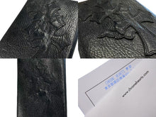 Load image into Gallery viewer, 極美品 CHROME HEARTS クロムハーツ セメタリークロスパッチ ブックカバー 3パッチ ブラック レザー エンボスロゴ 中古 4c073888