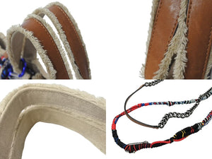 極美品 CHANEL シャネル トートバッグ グラフィティ アクト2 ブリコラージュ 19番台 2014年春夏 コットンキャンバス ブラウン 中古 4c073894