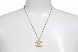 極美品 CHANEL シャネル ココマーク ネックレス アクセサリー ゴールドラメ 07A刻印 GP ゴールド 中古 4c073896