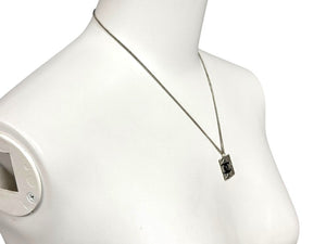 極美品 CHANEL シャネル カンボンライン ネックレス アクセサリー 05C刻印 メタル シルバー ブラック 中古 4c073899