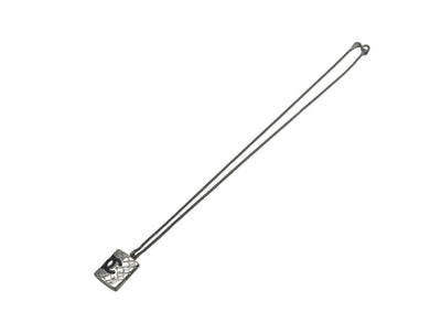 極美品 CHANEL シャネル カンボンライン ネックレス アクセサリー 05C刻印 メタル シルバー ブラック 中古 4c073899