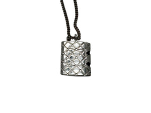 極美品 CHANEL シャネル カンボンライン ネックレス アクセサリー 05C刻印 メタル シルバー ブラック 中古 4c073899