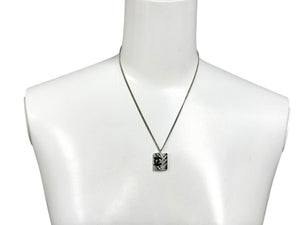 極美品 CHANEL シャネル カンボンライン ネックレス アクセサリー 05C刻印 メタル シルバー ブラック 中古 4c073899