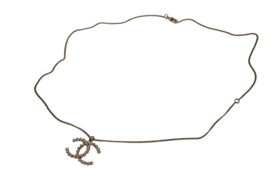 極美品 CHANEL シャネル ネックレス デカココマーク アクセサリー ラインストーン A18刻印 GP ゴールド 中古 4c073926