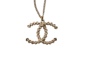極美品 CHANEL シャネル ネックレス デカココマーク アクセサリー ラインストーン A18刻印 GP ゴールド 中古 4c073926