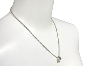 CHANEL シャネル ネックレス ハート ココマーク 05P刻印 アクセサリー メタル ラインストーン シルバー 美品 中古 4c073927