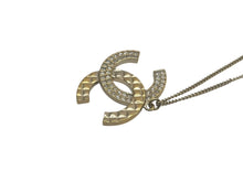 Load image into Gallery viewer, 極美品 CHANEL シャネル ネックレス アクセサリー ココマーク B17C刻印 GP スクエアストーン ゴールド 中古 4c073929