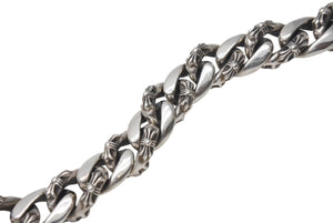 極美品 CHROME HEARTS クロムハーツ 2クリップファンシー ショートウォレットチェーン 重量約219.4g 全長約41cm シルバー925 中古 4c073935