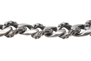 極美品 CHROME HEARTS クロムハーツ 2クリップファンシー ショートウォレットチェーン 重量約219.4g 全長約41cm シルバー925 中古 4c073935