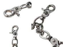 Load image into Gallery viewer, 極美品 CHROME HEARTS クロムハーツ 2クリップファンシー ショートウォレットチェーン 重量約219.4g 全長約41cm シルバー925 中古 4c073935