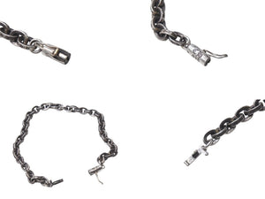 CHROME HEARTS クロムハーツ ペーパーチェーンブレスレット 重量12.9g 腕回り約19cm 1999刻印 シルバー925 美品 中古 4c073936
