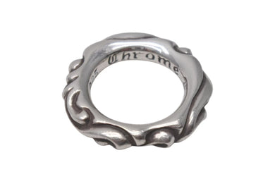 極美品 CHROME HEARTS クロムハーツ スクロールバンド リング 重量約8.5g サイズ12号 1994/.925刻印 シルバー925 中古 4c073937