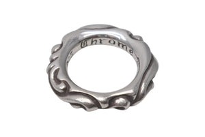 極美品 CHROME HEARTS クロムハーツ スクロールバンド リング 重量約8.5g サイズ12号 1994/.925刻印 シルバー925 中古 4c073937