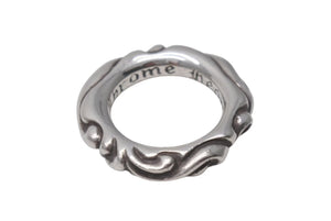 極美品 CHROME HEARTS クロムハーツ スクロールバンド リング 重量約8.5g サイズ12号 1994/.925刻印 シルバー925 中古 4c073937