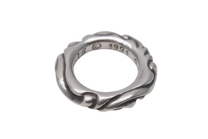 極美品 CHROME HEARTS クロムハーツ スクロールバンド リング 重量約8.5g サイズ12号 1994/.925刻印 シルバー925 中古 4c073937