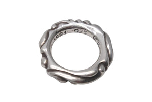 極美品 CHROME HEARTS クロムハーツ スクロールバンド リング 重量約8.5g サイズ12号 1994/.925刻印 シルバー925 中古 4c073937