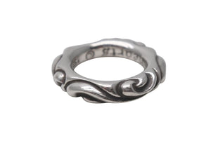 極美品 CHROME HEARTS クロムハーツ スクロールバンド リング 重量約8.5g サイズ12号 1994/.925刻印 シルバー925 中古 4c073937