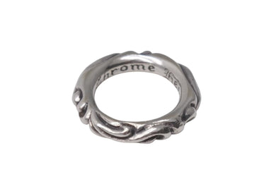 極美品 CHROME HEARTS クロムハーツ スクロールバンド リング 重量約8.5g サイズ12号 1994/.925刻印 シルバー925 中古 4c073939