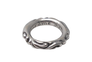 極美品 CHROME HEARTS クロムハーツ スクロールバンド リング 重量約8.5g サイズ12号 1994/.925刻印 シルバー925 中古 4c073939