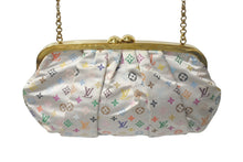 Load image into Gallery viewer, LOUISVUITTON ルイヴィトン オモニエール ハンドバッグ M92060 モノグラムサテン ホワイト マルチカラー ゴールド金具 美品 中古 4c073942