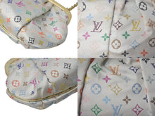Load image into Gallery viewer, LOUISVUITTON ルイヴィトン オモニエール ハンドバッグ M92060 モノグラムサテン ホワイト マルチカラー ゴールド金具 美品 中古 4c073942