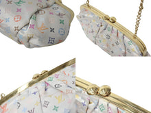 Load image into Gallery viewer, LOUISVUITTON ルイヴィトン オモニエール ハンドバッグ M92060 モノグラムサテン ホワイト マルチカラー ゴールド金具 美品 中古 4c073942