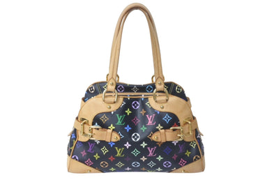 [USED/中古]LOUIS VUITTON ルイ・ヴィトン ハンドバッグ ブラック マルチカラー PVC レザー M40194 ゴールド金具 Bランク 中古 4c073943