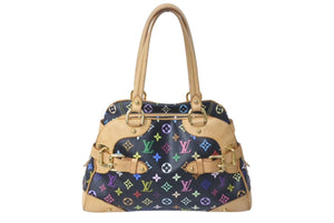[USED/中古]LOUIS VUITTON ルイ・ヴィトン ハンドバッグ ブラック マルチカラー PVC レザー M40194 ゴールド金具 Bランク 中古 4c073943