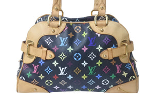 [USED/中古]LOUIS VUITTON ルイ・ヴィトン ハンドバッグ ブラック マルチカラー PVC レザー M40194 ゴールド金具 Bランク 中古 4c073943