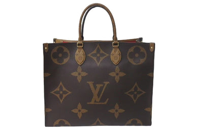 極美品 LOUIS VUITTON ルイヴィトン オンザゴーGM トートバッグ 2WAYバッグ M44576 モノグラム ジャイアント PVC レザー 中古 4c073950