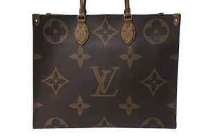 極美品 LOUIS VUITTON ルイヴィトン オンザゴーGM トートバッグ 2WAYバッグ M44576 モノグラム ジャイアント PVC レザー 中古 4c073950