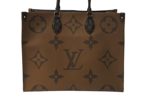 極美品 LOUIS VUITTON ルイヴィトン オンザゴーGM トートバッグ 2WAYバッグ M44576 モノグラム ジャイアント PVC レザー 中古 4c073950