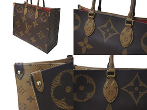 極美品 LOUIS VUITTON ルイヴィトン オンザゴーGM トートバッグ 2WAYバッグ M44576 モノグラム ジャイアント PVC レザー 中古 4c073950