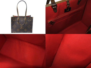極美品 LOUIS VUITTON ルイヴィトン オンザゴーGM トートバッグ 2WAYバッグ M44576 モノグラム ジャイアント PVC レザー 中古 4c073950