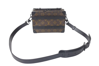 LOUIS VUITTON ルイヴィトン モノグラム マカサー ハンドル ソフトトランク ショルダーバッグ M45935 ブラック ブラウン 美品 中古 4c073952
