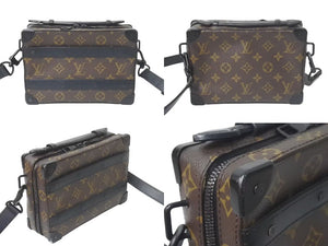 LOUIS VUITTON ルイヴィトン モノグラム マカサー ハンドル ソフトトランク ショルダーバッグ M45935 ブラック ブラウン 美品 中古 4c073952