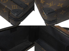 Load image into Gallery viewer, LOUIS VUITTON ルイヴィトン モノグラム マカサー ハンドル ソフトトランク ショルダーバッグ M45935 ブラック ブラウン 美品 中古 4c073952