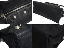 Load image into Gallery viewer, BALENCIAGA バレンシアガ ザジャイアントパートタイム エディターズバック 2WAYバッグ 173082 ブラック シルバー金具 美品 中古 4c073954