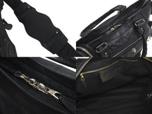 Load image into Gallery viewer, BALENCIAGA バレンシアガ ザジャイアントパートタイム エディターズバック 2WAYバッグ 173082 ブラック シルバー金具 美品 中古 4c073954
