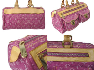 LOUIS VUITTON ルイヴィトン ネオスピーディ ハンドバッグ M95214 モノグラムデニム ゴールド金具 ピンク 美品 中古 4c073962