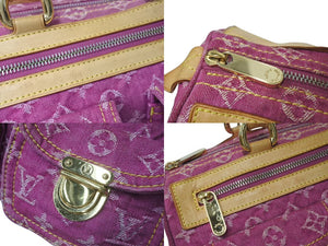 LOUIS VUITTON ルイヴィトン ネオスピーディ ハンドバッグ M95214 モノグラムデニム ゴールド金具 ピンク 美品 中古 4c073962