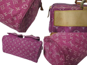 LOUIS VUITTON ルイヴィトン ネオスピーディ ハンドバッグ M95214 モノグラムデニム ゴールド金具 ピンク 美品 中古 4c073962