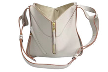Load image into Gallery viewer, LOEWE ロエベ ハンモック スモールバッグ ショルダーバッグ ロゴ 2WAY 062125 カーフレザー ベージュ ゴールド金具 美品 中古 4c073965