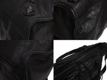 Load image into Gallery viewer, BALENCIAGA バレンシアガ LeCity ザシティ トートバッグ ハンドバッグ レザー ブラック アンティークゴールド金具 美品 中古 4c073966